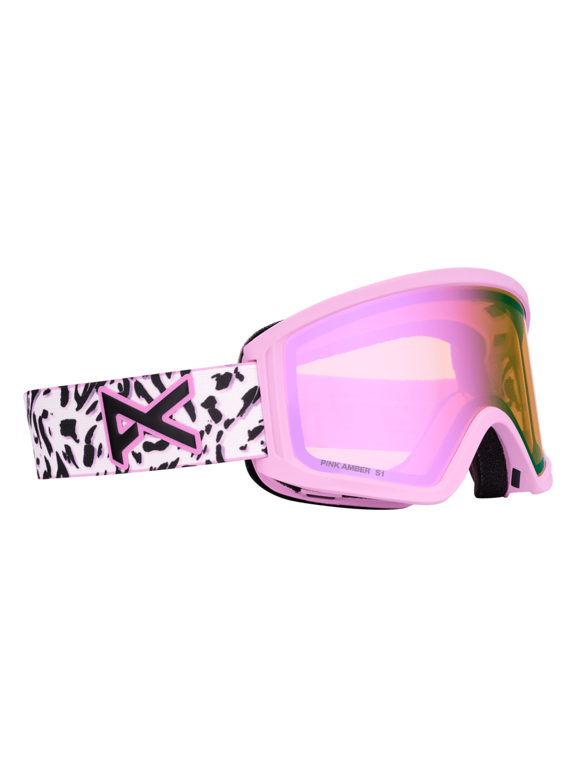 ANON Youth Tracker 2.0 Leopard Pink - Pink Amber + Face MFI Face Mask Snow Goggle Youth Snow Goggles Anon 