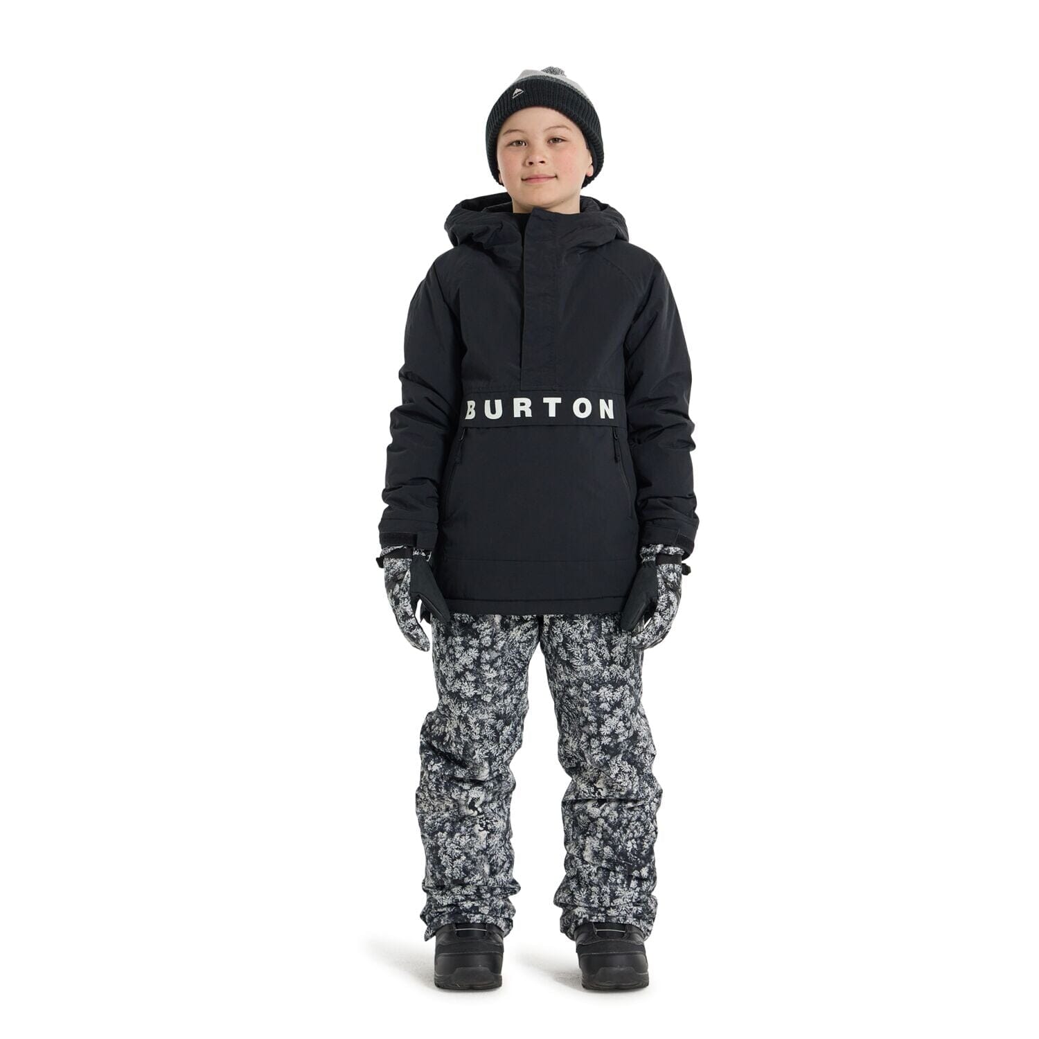 BURTON Kids' Frostner 2L Anorak Snowboard Jacket True Black 2024 Youth Snow Jackets Burton 