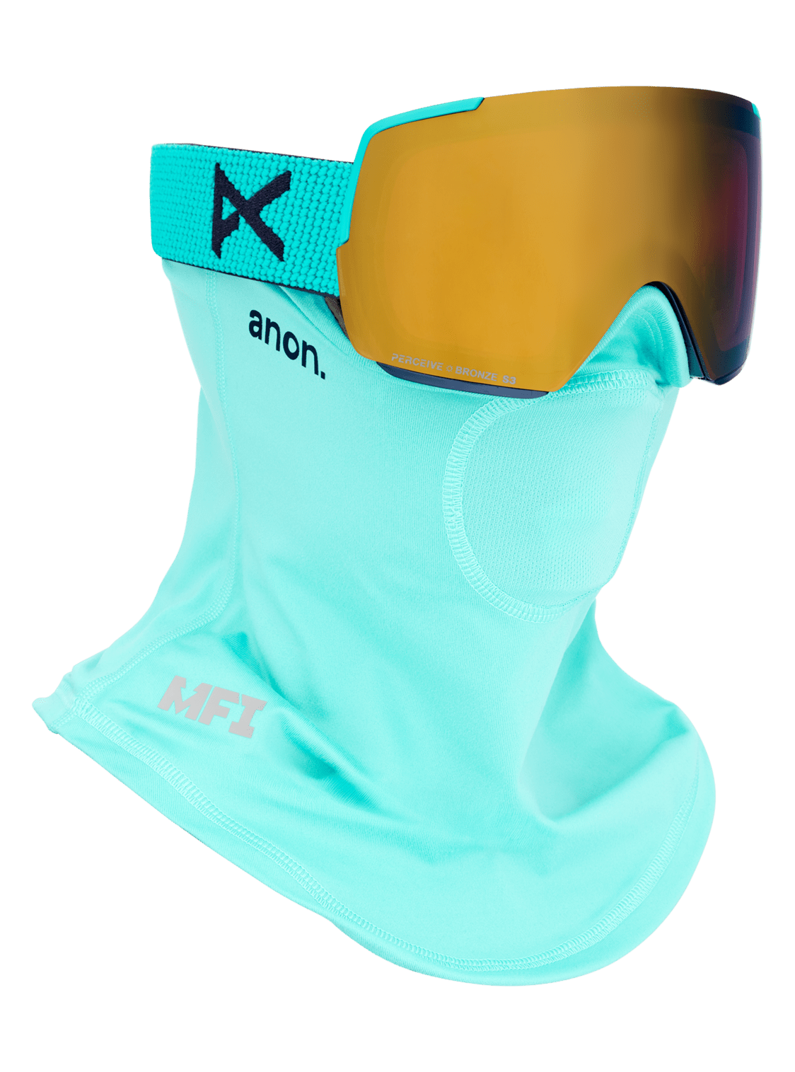 ANON M5 Marine - Perceive Sunny Bronze + Perceive Cloudy Burst + MFI Face Mask Snow Goggle Snow Goggles Anon 