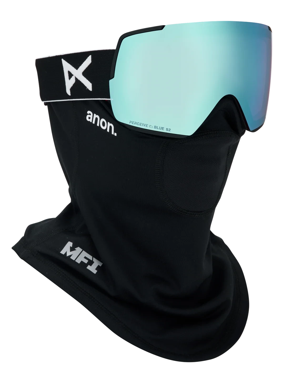 ANON M5S Black - Perceive Variable Blue + Perceive Cloudy Pink + MFI Face Mask Snow Goggle Snow Goggles Anon 