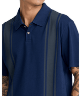 RVCA Ivy League Polo Shirt Moody Blue Men's Polos RVCA 