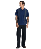 RVCA Ivy League Polo Shirt Moody Blue Men's Polos RVCA 