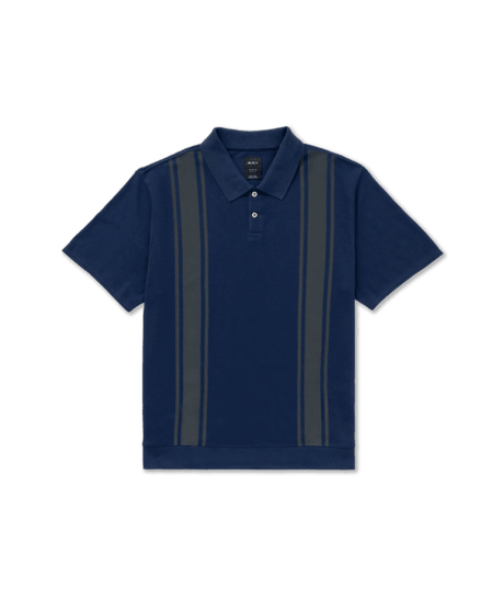 RVCA Ivy League Polo Shirt Moody Blue Men's Polos RVCA 