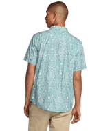 RVCA Jacobs Archive Print Short Sleeve Button Up Blue Haze Men's Short Sleeve Button Up Shirts RVCA 