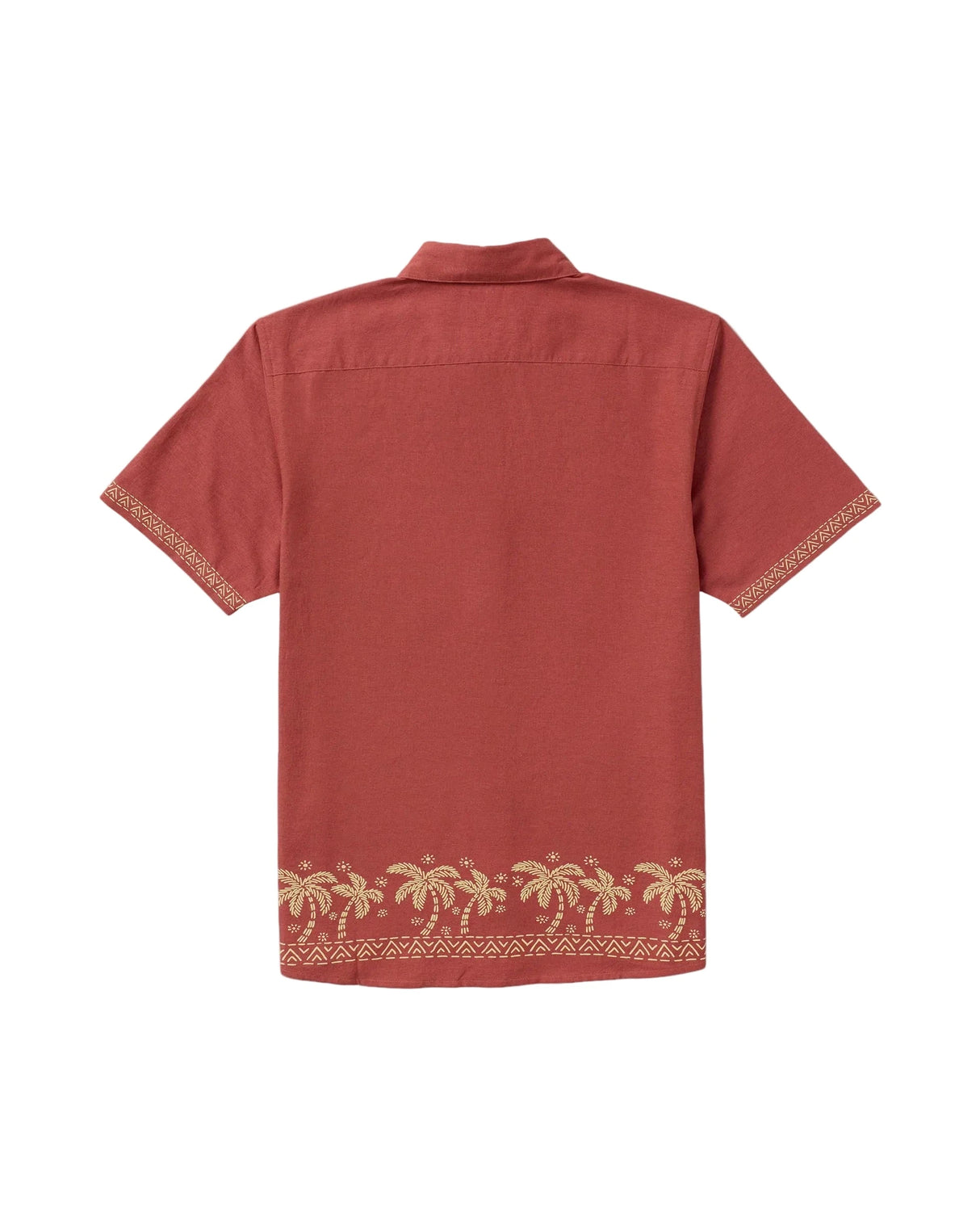 RVCA Talum Short Sleeve Button Up Shirt Dusty Red Men's Short Sleeve Button Up Shirts RVCA 