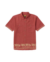 RVCA Talum Short Sleeve Button Up Shirt Dusty Red Men's Short Sleeve Button Up Shirts RVCA 