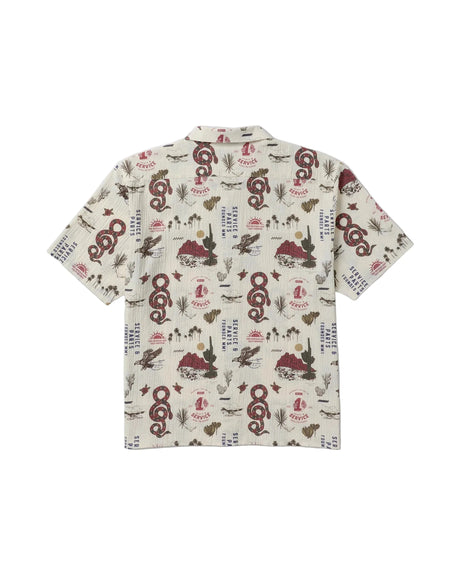 RVCA Wasteland Short Sleeve Button Up Shirt Natural Men's Short Sleeve Button Up Shirts RVCA 
