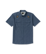 RVCA Rosa Chambray Short Sleeve Button Up Indigo Men's Short Sleeve Button Up Shirts RVCA 