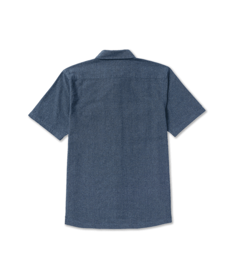 RVCA Rosa Chambray Short Sleeve Button Up Indigo Men's Short Sleeve Button Up Shirts RVCA 
