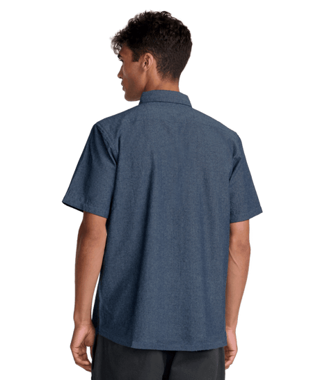 RVCA Rosa Chambray Short Sleeve Button Up Indigo Men's Short Sleeve Button Up Shirts RVCA 
