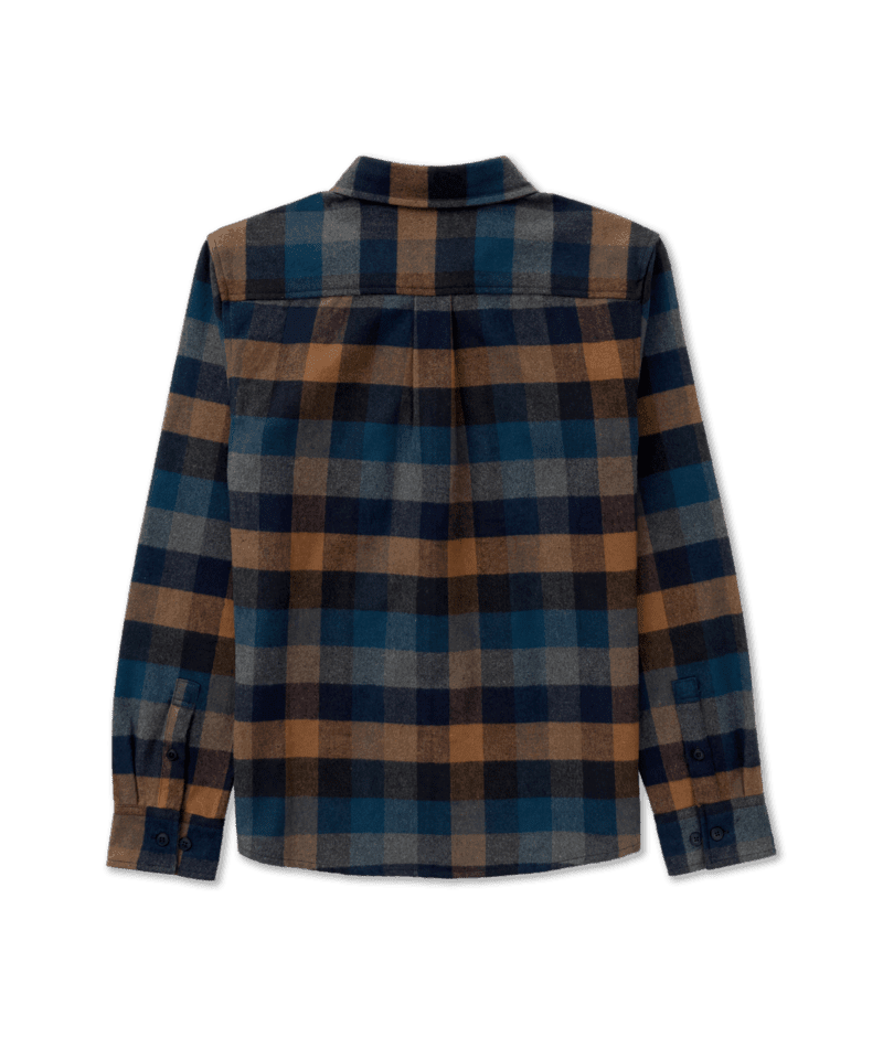 RVCA Dayshift Blanket Flannel Pirate Black Men's Long Sleeve Button Up Shirts RVCA 