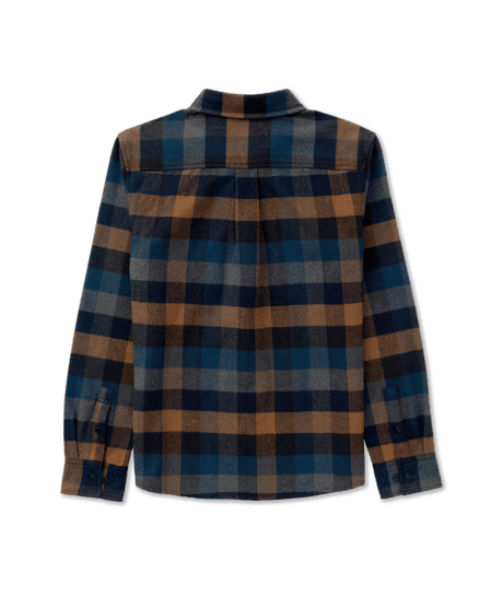 RVCA Dayshift Blanket Flannel Pirate Black Men's Long Sleeve Button Up Shirts RVCA 