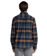 RVCA Dayshift Blanket Flannel Pirate Black Men's Long Sleeve Button Up Shirts RVCA 