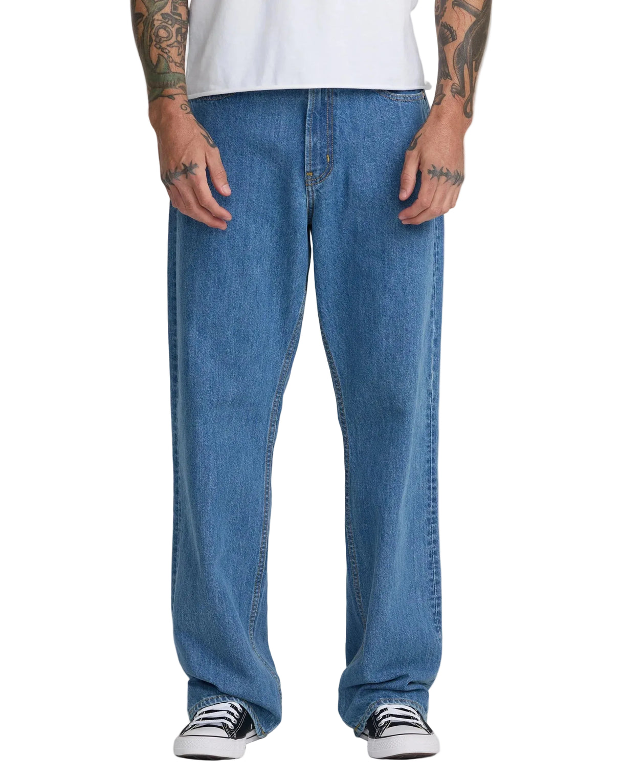 RVCA Americana Dayshift Denim Pants Blue Collar