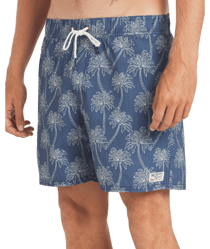 RVCA Exotica Elastic 2 Trunks Dark Denim Men's Boardshorts RVCA 