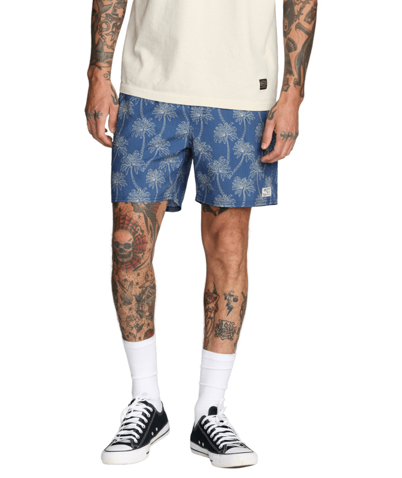 RVCA Exotica Elastic 2 Trunks Dark Denim Men's Boardshorts RVCA 