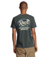 RVCA Frond Script T-Shirt Pirate Black Men's Short Sleeve T-Shirts RVCA 