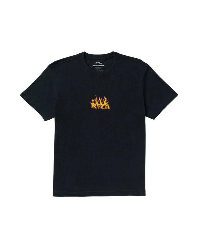 RVCA Spanky Fuego T-Shirt Black Men's Short Sleeve T-Shirts RVCA 
