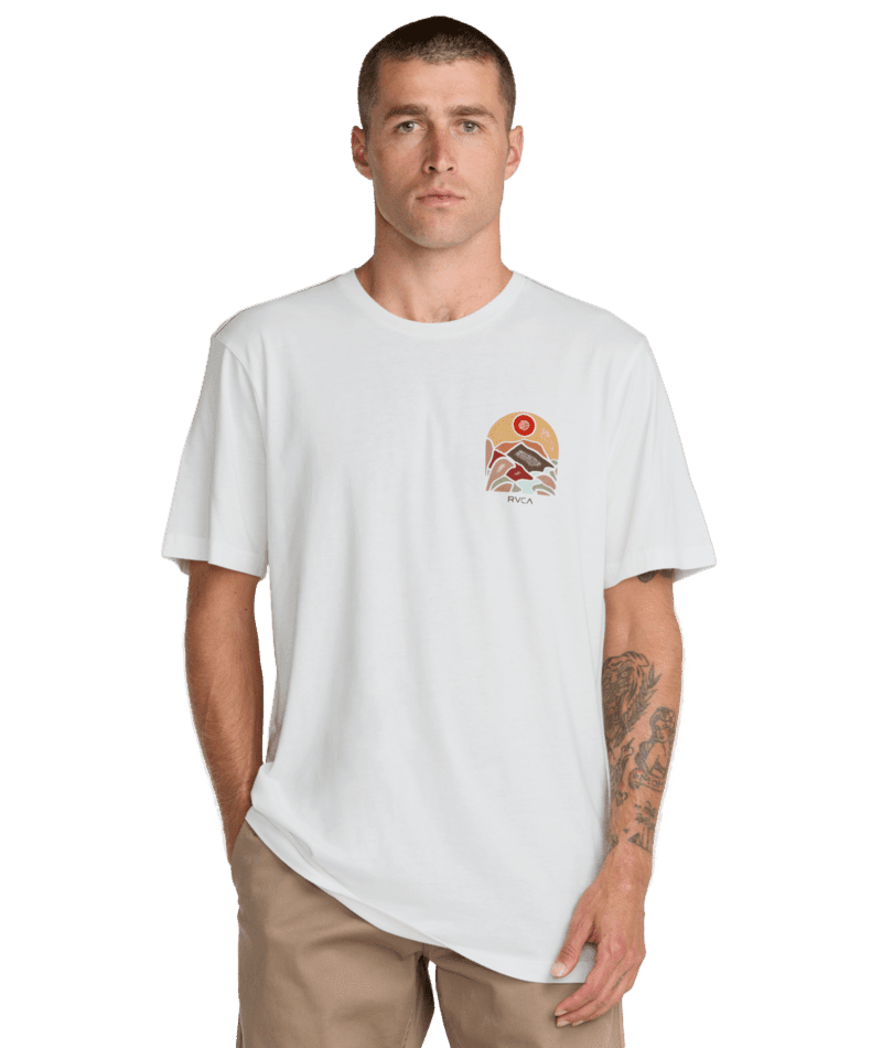 RVCA River Run T-Shirt Antique White Men's Short Sleeve T-Shirts RVCA 