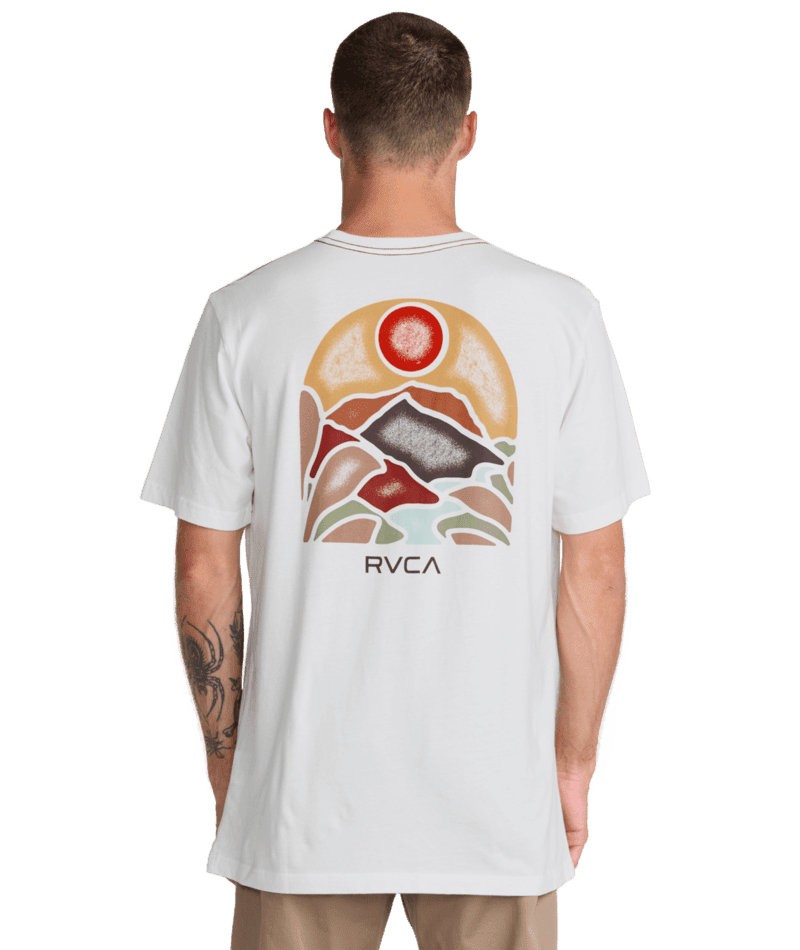 RVCA River Run T-Shirt Antique White Men's Short Sleeve T-Shirts RVCA 