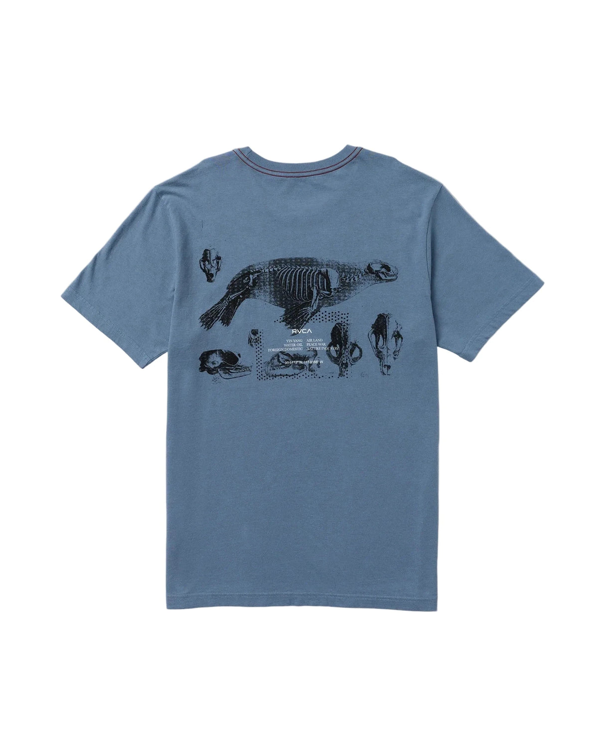 RVCA Endo Bones T-Shirt Vintage Navy Men's Short Sleeve T-Shirts RVCA 