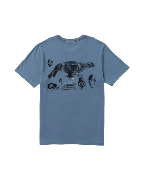 RVCA Endo Bones T-Shirt Vintage Navy Men's Short Sleeve T-Shirts RVCA 