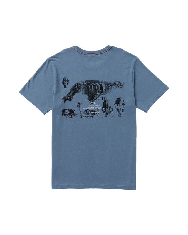 RVCA Endo Bones T-Shirt Vintage Navy Men's Short Sleeve T-Shirts RVCA 