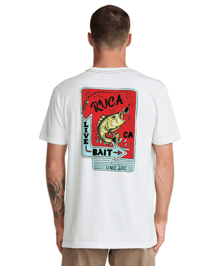 RVCA Live Bait T-Shirt Antique White Men's Short Sleeve T-Shirts RVCA 