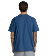 RVCA Americana Label Pocket T-Shirt Dark Denim Men's Short Sleeve T-Shirts RVCA 