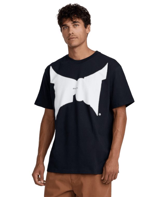 RVCA Dayshift Tapout T-Shirt Black Men's Short Sleeve T-Shirts RVCA 