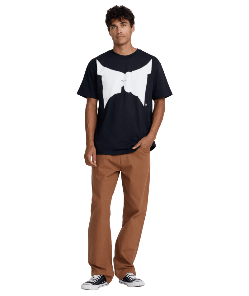 RVCA Dayshift Tapout T-Shirt Black Men's Short Sleeve T-Shirts RVCA 