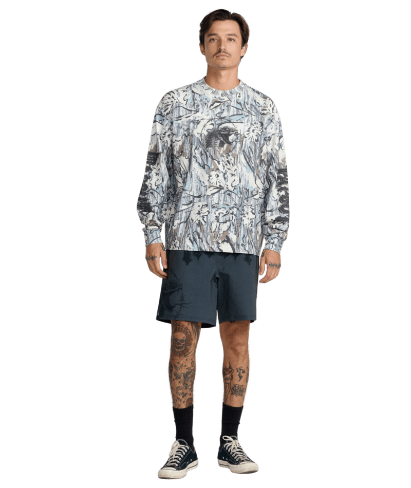 RVCA Tapout Heavyweight Long Sleeve T-Shirt Camo Men's Long Sleeve T-Shirts RVCA 