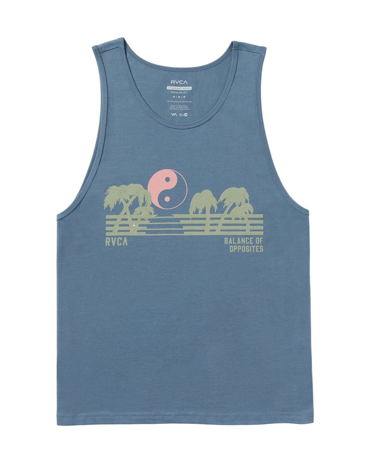 RVCA Balance Horizon Tank Top Vintage Navy Men's Tank Tops RVCA 