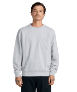 RVCA Dayshift Pocket Crew Sweatshirt Heather Grey Men's Crewnecks RVCA 
