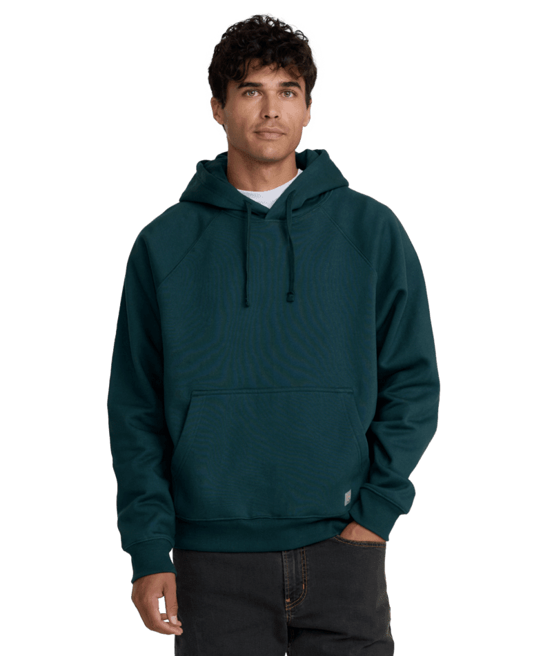 RVCA Dayshift Pullover Hoodie Hunter Green Men's Pullover Hoodies RVCA 