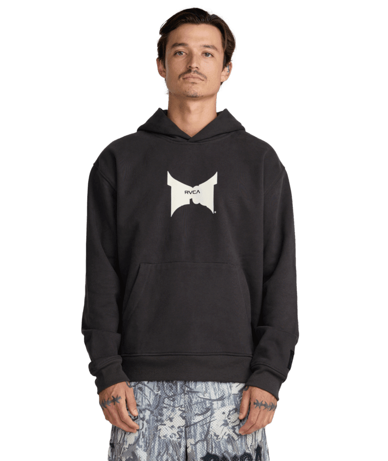 RVCA Tapout Pullover Hoodie Pirate Black Men's Pullover Hoodies RVCA 