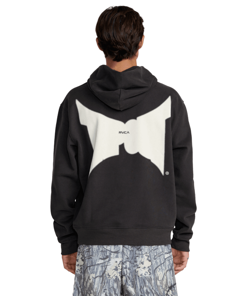 RVCA Tapout Pullover Hoodie Pirate Black Men's Pullover Hoodies RVCA 