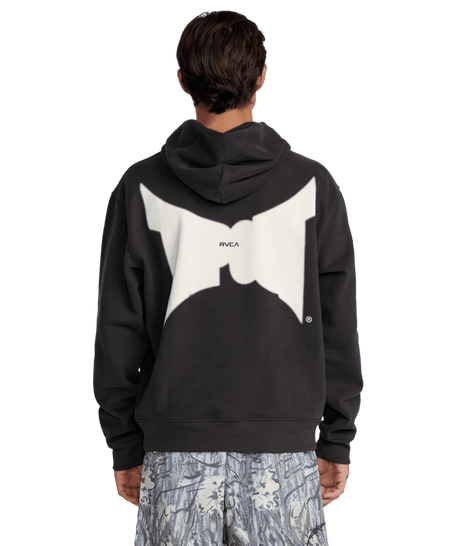 RVCA Tapout Pullover Hoodie Pirate Black Men's Pullover Hoodies RVCA 