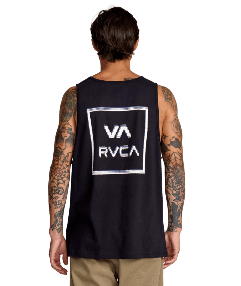 RVCA Glitch Tank Black Men's Tank Tops RVCA 