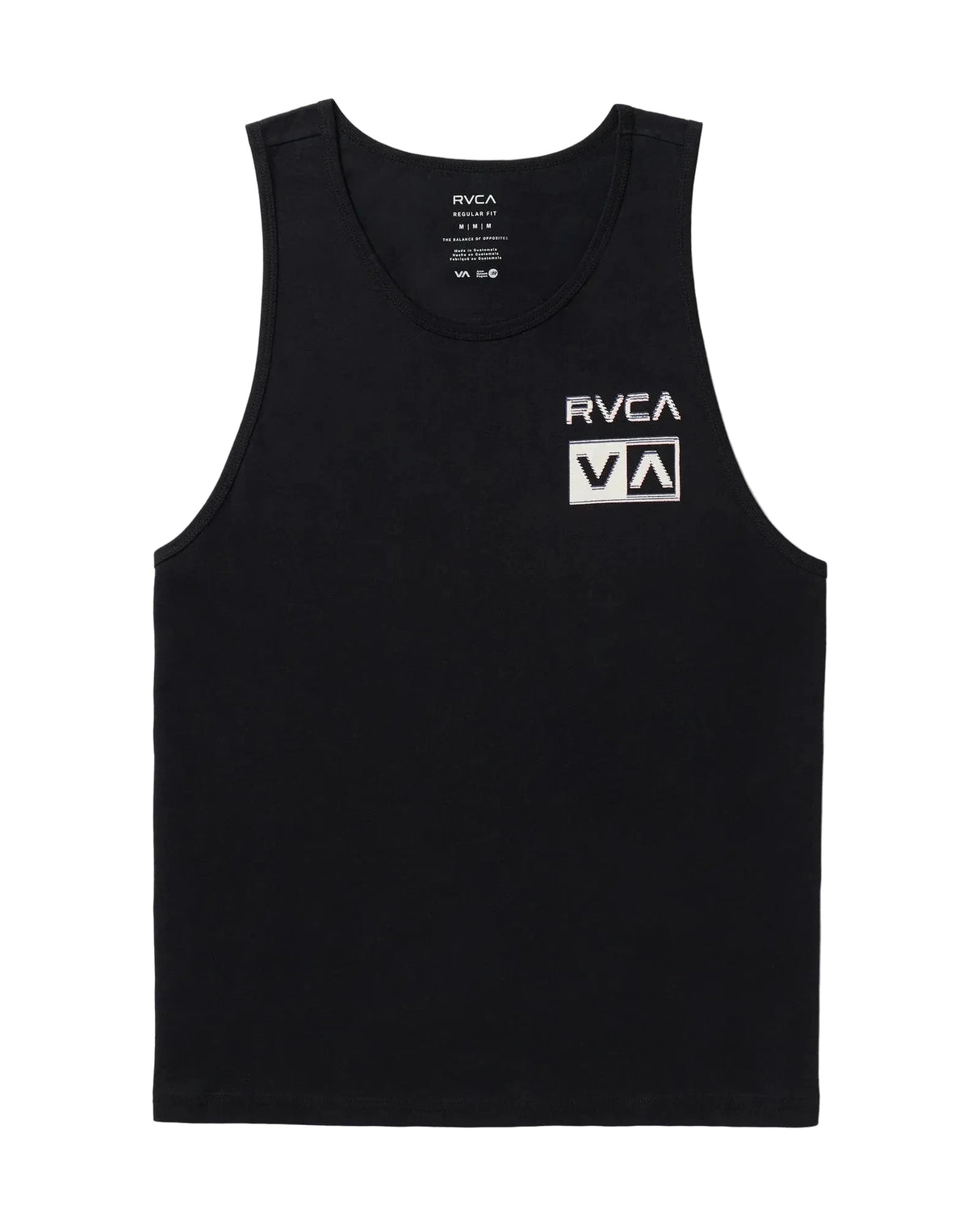RVCA Glitch Tank Black Men's Tank Tops RVCA 