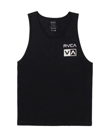 RVCA Glitch Tank Black Men's Tank Tops RVCA 