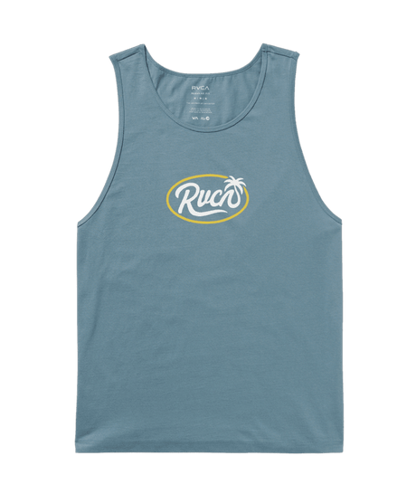 RVCA Frond Script Tank Vintage Navy Men's Tank Tops RVCA 