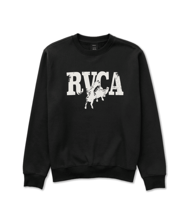 RVCA Buck Crew Sweatshirt Black Men's Crewnecks RVCA 