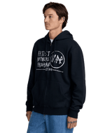 RVCA Horton ANP Zip-Up Hoodie Black Men's Zip Hoodies RVCA 