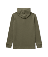 RVCA Dayshift Thermal Hooded Henley Olive Men's Long Sleeve T-Shirts RVCA 