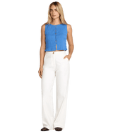 RVCA Women's Scrunch Top Blue Relic Women's Tank Tops and Halter Tops RVCA 