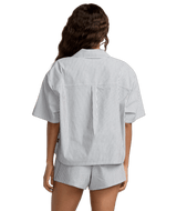 RVCA Women's Mikey Top Pirate Black Women's Flannels and Button Ups RVCA 