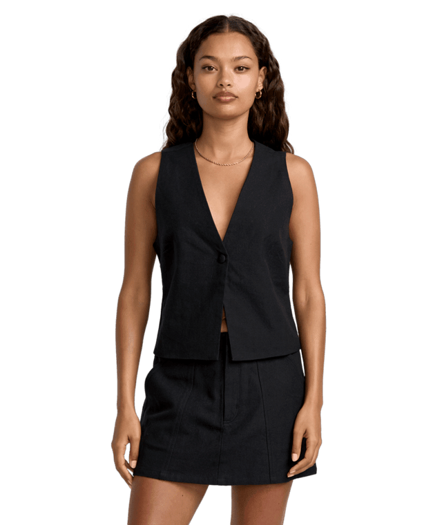 RVCA Women's Logan Vest RVCA Black Women's Vests RVCA 
