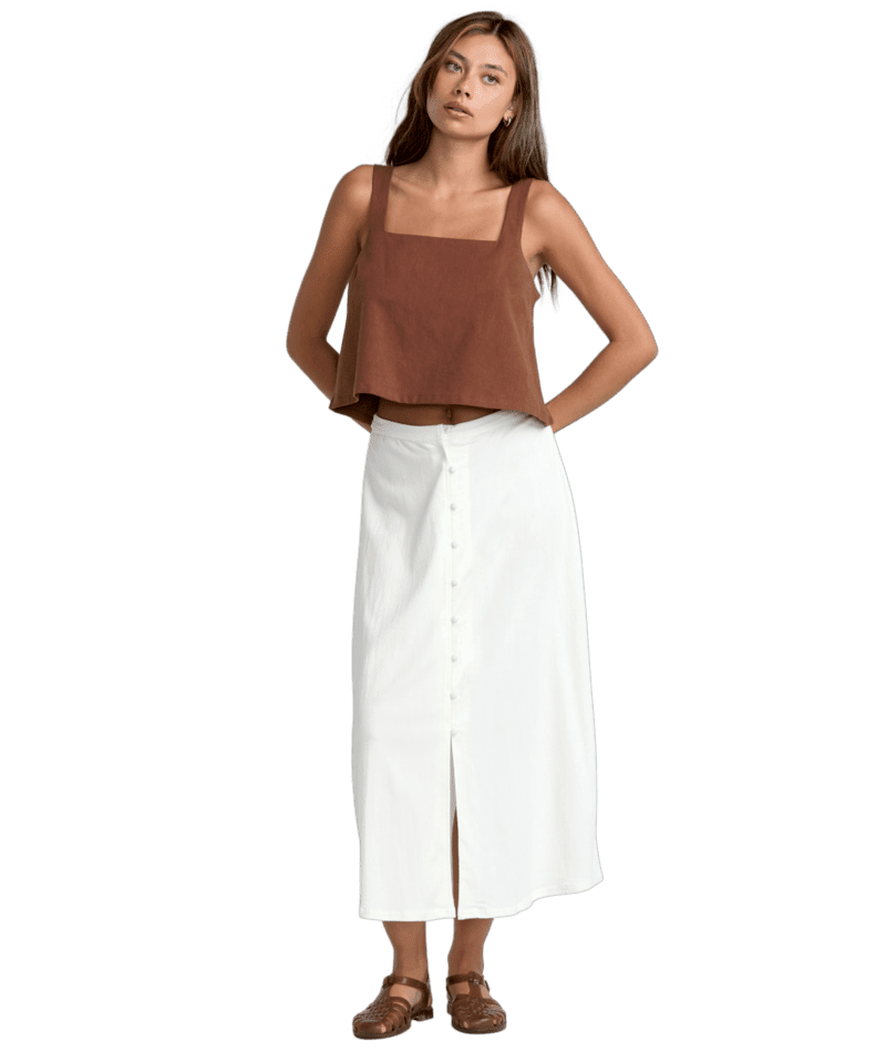 RVCA Women's Baker Top Mocha Women's Tank Tops and Halter Tops RVCA 