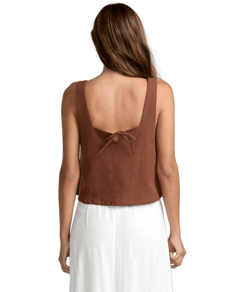 RVCA Women's Baker Top Mocha Women's Tank Tops and Halter Tops RVCA 